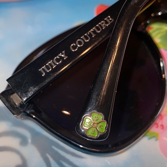 🍀 Juicy Couture Sunglasses W/ Four Leaf Clover! - Picture 5 of 14